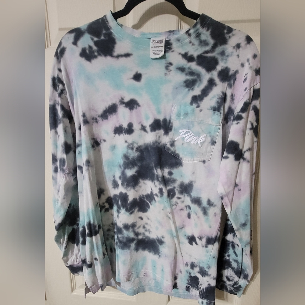 PINK Victoria's Secret Pastel Tie-Dye Top